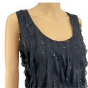 Krass&co New York City Design  MEDIUM Y2K Black Sequin Sparkle Party Blouse Top Photo 1