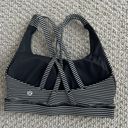 Lululemon black striped energy bra Photo 1