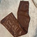 SheIn Brown Leather Pants Photo 0