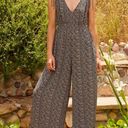 Anthropologie Anthro Bila 77 Camden boho rayon wide leg v neck jumpsuit large Photo 4