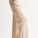 Abercrombie & Fitch Abercrombie Linen-Blend Tailored Wide Leg Pant in Light Beige Photo 3