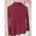 Everly Anthropologie  Cowl Neck Top Burgundy Pink Size Small Ribbed 🌸🍒 Photo 9