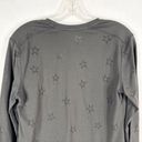 Rails  Medium Top Black Sheer Star Print Long Sleeve V Neck Cotton Women 1581 Photo 6