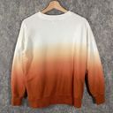 Madewell  Dip Dye Ombré Orange Athleisure Lounge Sweatshirt Fall Jumper Size S Photo 1