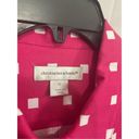 Christopher & Banks NEW  Hot Pink & White Jacket Lightweight Size Medium 🌸🍒 Photo 1