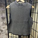 Norton Mcnaughton  MOCK TURTLE NECK SLEEVELESS KNIT GEOMETRIC DESIGN SWEATER- XL Photo 0