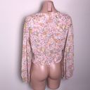 ASTR  the Label Pink Floral Smocked Balloon Top Photo 6