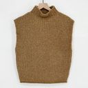 Madewell NEW  Stimpson Sweater Vest Chunky Wool Blend Mock Neck Brown Women's S Photo 0