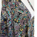 LuLaRoe  Black Multi Color Floral Vines Sweater Duster size M Photo 1