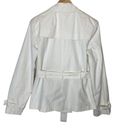 Gallery Giacca  Belted Jacket Double Breasted White Pea Coat Women's, size Medium Photo 1