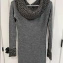 Only  Sky Y2K 2000s Grey Wide Cowl Neck Tunic Sweater Dress Women’s Size L Photo 0