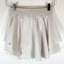 Lululemon  white court rival skirt built in shorts pockets skort size 4 Photo 4