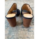 Nine West  Blue Denim Gemily Block Heel Peep Toe Mules Size 7.5 Photo 4