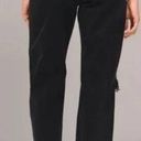 Abercrombie & Fitch  Women's High Rise Dad Jeans Double Destroy Black size 4 S Photo 1