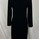 DKNY  Black Velvet Button Down Party Event Midi Dress NWOT Photo 3