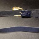 Navy Blue Faux Leather Textured Gold Photo 3