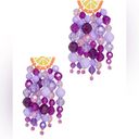 Susan Alexandra Orange Fizz Purple Fruit Statement Earrings Violet EUC Photo 1