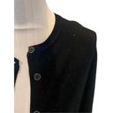 Nicole Miller  Black Cardigan Sparkle Size L Photo 2