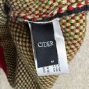 Cider NWOT  Knitted Collared Bird Floral Button Jacquard Cardigan Size M Photo 2