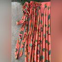 LuLaRoe NWT  Deanne Wrap Skirt Peachy Orange Floral Pleated A Line Women's Large Photo 4