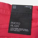 J Brand NWT  Alana High Rise Crop in Carmine Red Photo Ready Stretch Jeans 32 Photo 4