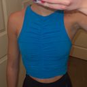 ZARA Bright Blue Halter Tank Top Photo 0