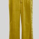 7 For All Mankind  Velvet & Satin Wide Leg Trousers Gold Size 10 NEW Photo 0