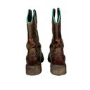 Justin Boots  Gypsy Raya 12” Tall Western Cowgirl Boots Sz 6.5B Brown Turquoise Photo 4