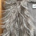 Sebby  Collection Tan Faux Fur Sweater Vest sz L Photo 2