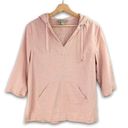 Charlie Paige  - Pink Linen Pullover Hoodie - Medium Photo 0