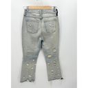 Alexander Wang Denim X  Jeans Women 25 Blue Light Wash Denim Grind Distressed Photo 1