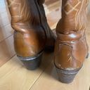 Justin Boots Brown Leather Justin Cowgirl Boots Photo 4