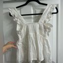 Daisy Dondolo Women's embroidered  Shirt Top Smocked Ruffle Sleeve Size XS NWT Photo 6