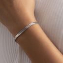 Madewell NWOT  Thin Flat silver Snake Chain Bracelet Photo 0