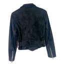 Stoosh NWT  Faux Suede Moto Jacket Zippers Fitted Cropped Black Size Medium M NEW Photo 9