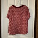 White Stag  Pink Floral Print V Neck Short Sleeve Top 2X Photo 6