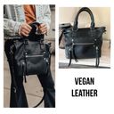 Antik Kraft  Clover Satchel Black Vegan Leather Bag Photo 1