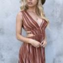 Harper NWT  STRIPE PLUNGING V-NEXK DRESS Photo 8