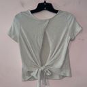 Francesca's Francesca’s Taupe Open Tie Back Crop T Shirt Size XS NWT! Photo 0