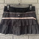 Lululemon Rare  Pace Setter Skirt Black Blush Quartz Pink Pleated Tennis Size 6 Photo 2