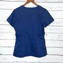 Grey's Anatomy  Women's 3-Pocket Modern Fit Mock Wrap Scrub Top Blue Size Small Photo 5