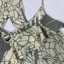 Rebecca Minkoff Silk Gray Yellow Floral Sleeveless Ruffle Top Women’s Size 0 Photo 2