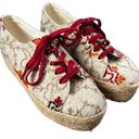 Superga  Wool Embroidered Espadrilles Platform Sneakers Shoes 7.5 Photo 1