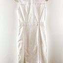 Gap  Cotton Sleeveless Collared Button Front Belted Denim Midi Dress White 2 Photo 4