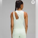 Lululemon NWT  Shoulder Cut-Out Yoga Tank Kohlrabi Green Silk Blend 10 Large Photo 1