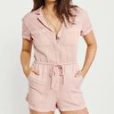 Abercrombie & Fitch  Light Pink Lyocell Utility Romper Photo 5