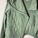 Marrakech Green Quilted Phoebe Moto Zip Jacket Size Small Photo 3