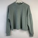 Urban Romantics  Cropped Long Sleeve Mock Neck Pullover Oversized Sweatshirt Sz L Photo 1