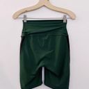 Aviator Nation  Color Block Bike Shorts Speed Forest Green Black High Waisted Photo 2