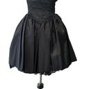 Jessica McClintock Gunne Sax  Size 3 Black Bow Back Dress Tulle Glitter Goth Prom Photo 6